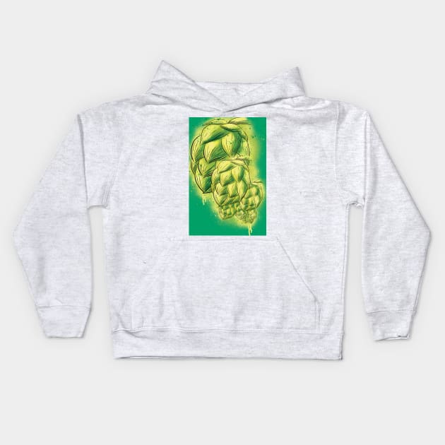 Juicy Hops Kids Hoodie by Da Grizzly Shoppe